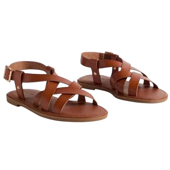 Torrid Strappy Gladiator‎ Sandals (WW) Cognac Size 9WW NWOT - Picture 1 of 7